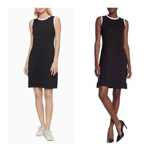 Calvin Klein Contrast Trim Logo Black Tank Dres Size Large NWT